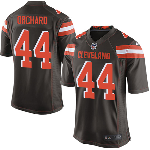 Men's Game Nate Orchard Nike Jersey Brown Home - #44 NFL Cleveland Browns